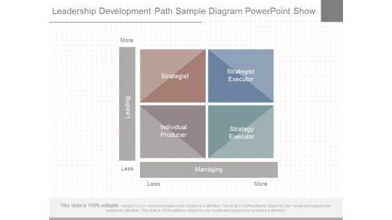 Leadership Development Path Sample Diagram Powerpoint Show