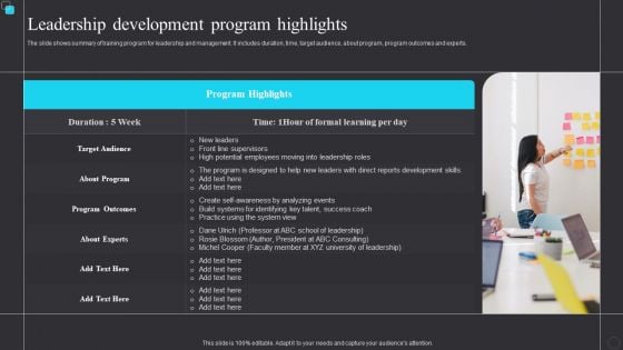 Leadership Development Program Highlights Download PDF