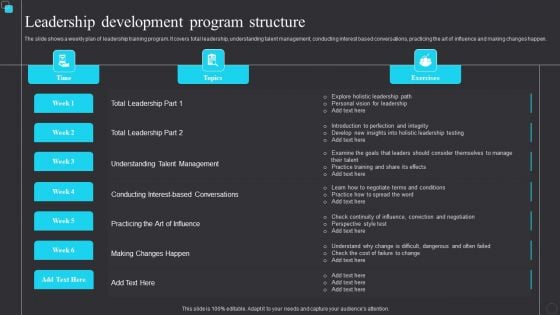 Leadership Development Program Structure Professional PDF