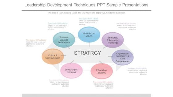 Leadership Development Techniques Ppt Sample Presentations