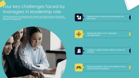 Leadership Enhancement Strategy Four Key Challenges Faced By Managers In Leadership Role Elements PDF