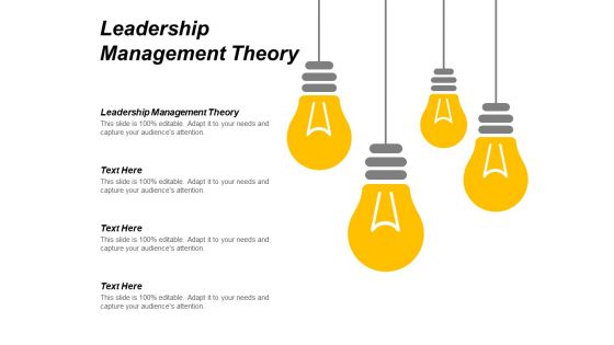 Leadership Management Theory Ppt PowerPoint Presentation Outline Layouts Cpb