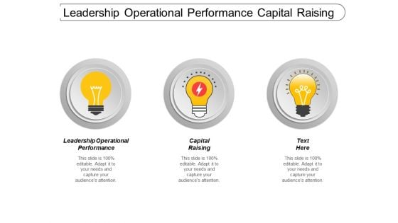 Leadership Operational Performance Capital Raising Ppt PowerPoint Presentation Icon Outfit