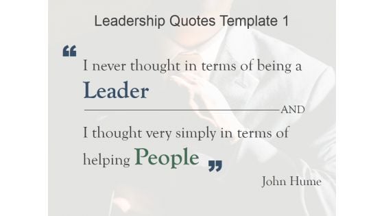 Leadership Quotes Template 1 Ppt PowerPoint Presentation Portfolio