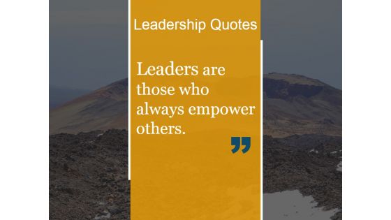 Leadership Quotes Template 2 Ppt PowerPoint Presentation Outline