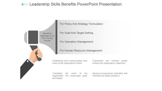 Leadership Skills Benefits Ppt PowerPoint Presentation Styles