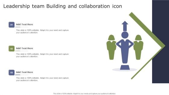 Leadership Team Building And Collaboration Icon Background PDF