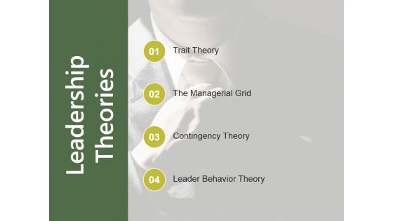 Leadership Theories Ppt PowerPoint Presentation Rules