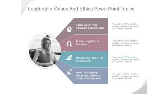 Leadership Values And Ethics Ppt PowerPoint Presentation Visual Aids