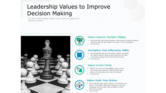 Leadership Values To Improve Decision Making Ppt PowerPoint Presentation Styles Demonstration PDF Leadership Values To Improve Decision Making Ppt PowerPoint Presentation Styles Demonstration PDF