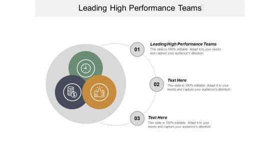 Leading High Performance Teams Ppt PowerPoint Presentation Icon Elements Cpb