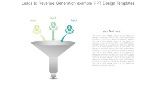 Leads To Revenue Generation Example Ppt Design Templates Leads To Revenue Generation Example Ppt Design Templates