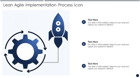 Lean Agile Implementation Process Icon Introduction PDF