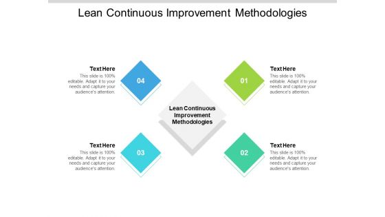 Lean Continuous Improvement Methodologies Ppt PowerPoint Presentation Ideas Example Cpb Pdf