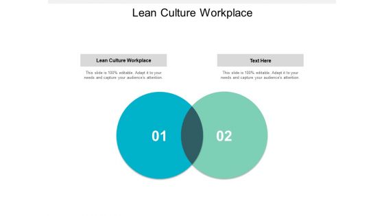 Lean Culture Workplace Ppt PowerPoint Presentation Show Skills Cpb