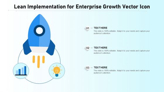 Lean Implementation For Enterprise Growth Vector Icon Ppt PowerPoint Presentation Styles Layouts PDF