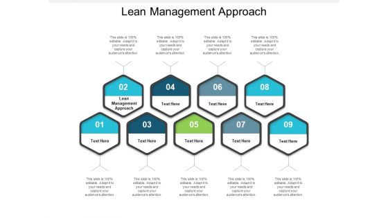 Lean Management Approach Ppt PowerPoint Presentation Slides Graphics Tutorials Cpb