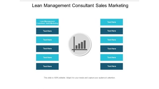 Lean Management Consultant Sales Marketing Ppt PowerPoint Presentation Pictures Professional Cpb