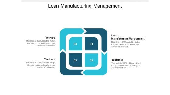 Lean Manufacturing Management Ppt PowerPoint Presentation Professional File Formats Cpb