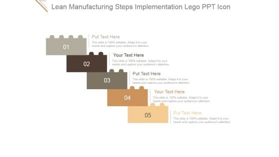 Lean Manufacturing Steps Implementation Lego Ppt PowerPoint Presentation Themes