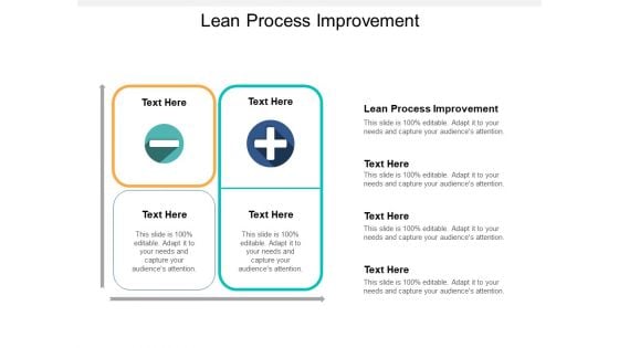 Lean Process Improvement Ppt PowerPoint Presentation Inspiration Portrait Cpb