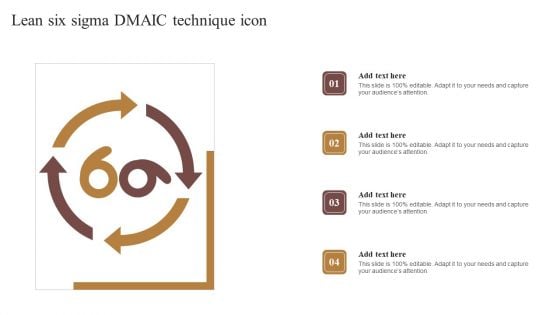 Lean Six Sigma DMAIC Technique Icon Microsoft PDF