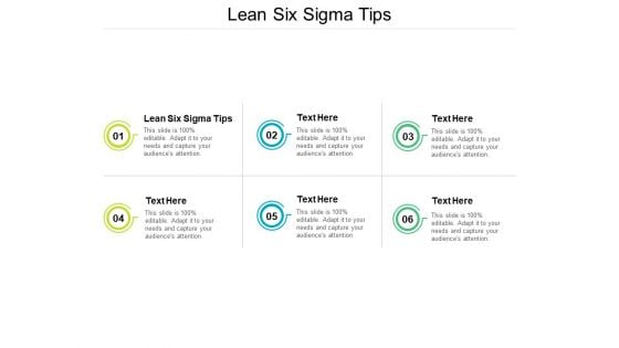 Lean Six Sigma Tips Ppt PowerPoint Presentation Styles Deck Cpb