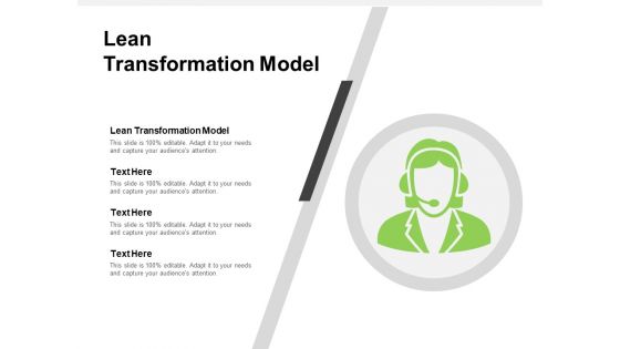 Lean Transformation Model Ppt PowerPoint Presentation Professional Good Cpb