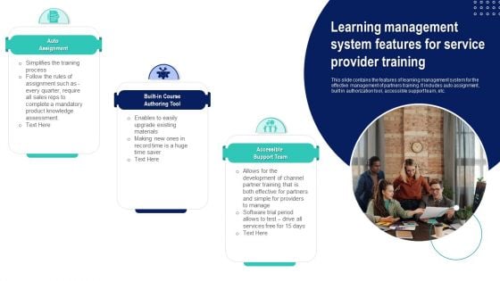 Learning Management System Features For Service Provider Training Portrait PDF Learning Management System Features For Service Provider Training Portrait PDF