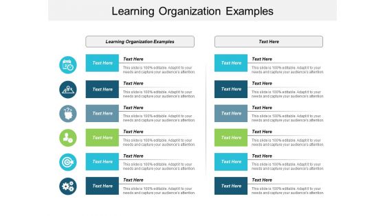 Learning Organization Examples Ppt PowerPoint Presentation Icon Portfolio Cpb