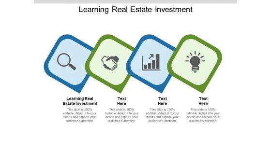 Learning Real Estate Investment Ppt PowerPoint Presentation Portfolio Show Cpb Pdf
