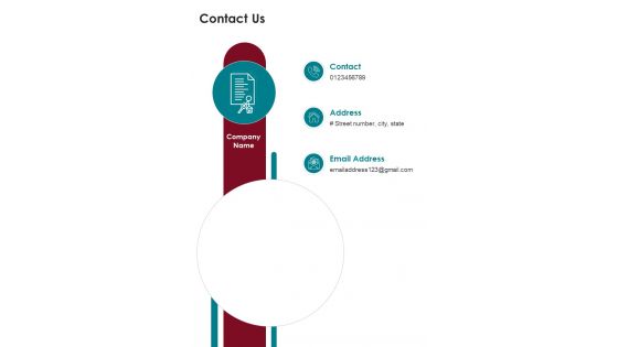 Lease Acquisition Proposal Contact Us One Pager Sample Example Document