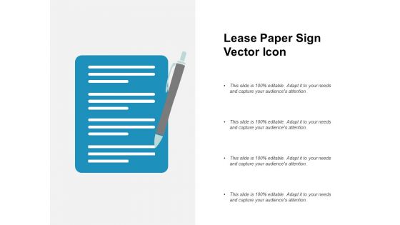 Lease Paper Sign Vector Icon Ppt PowerPoint Presentation Visual Aids Diagrams