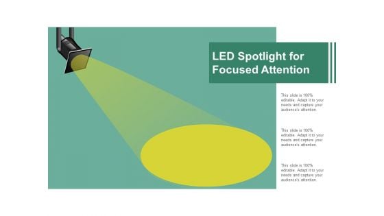 Led Spotlight For Focused Attention Ppt Powerpoint Presentation Professional Layouts