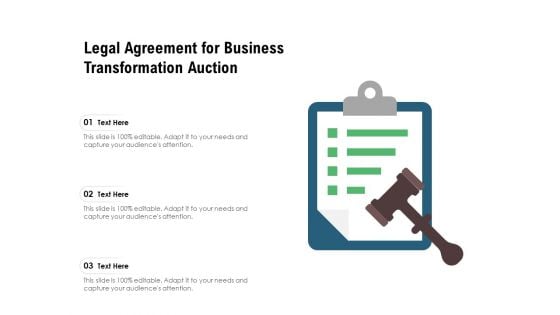 Legal Agreement For Business Transformation Auction Ppt PowerPoint Presentation Styles Aids PDF