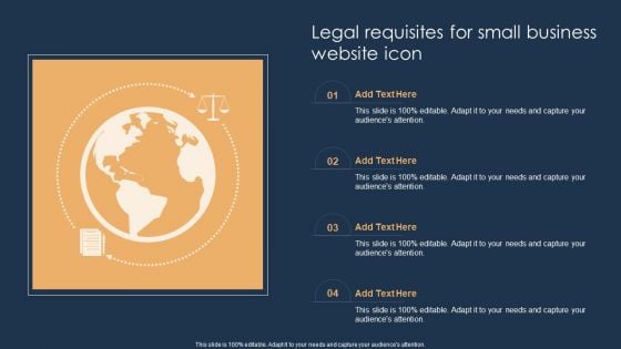 Legal Requisites For Small Business Website Icon Clipart PDF