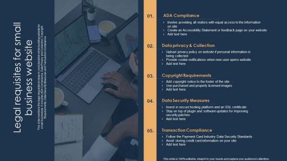 Legal Requisites For Small Business Website Slides PDF