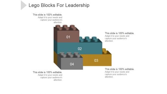 Lego Blocks For Leadership Ppt PowerPoint Presentation Infographics