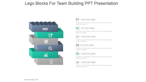 Lego Blocks For Team Building Ppt PowerPoint Presentation Outline