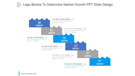 Lego Blocks To Determine Market Growth Ppt Slide Design
