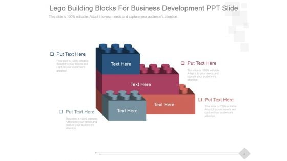 Lego Building Blocks For Business Development Ppt PowerPoint Presentation Clipart