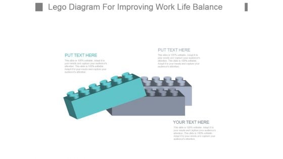 Lego Diagram For Improving Work Life Balance Powerpoint Slide Presentation Guidelines