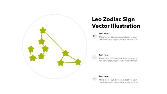 Leo Zodiac Sign Vector Illustration Ppt PowerPoint Presentation Inspiration Display PDF