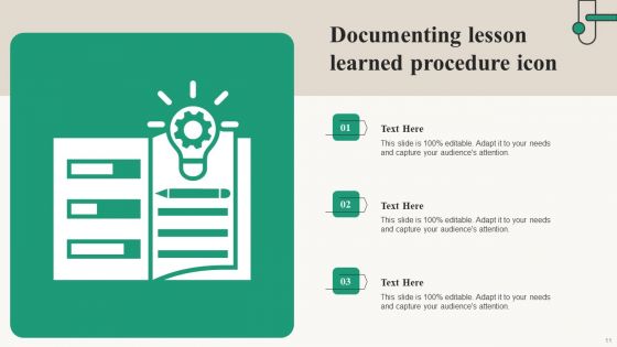 Lesson Learned Procedure Ppt PowerPoint Presentation Complete Deck With Slides