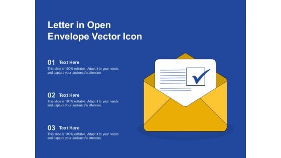 Letter In Open Envelope Vector Icon Ppt PowerPoint Presentation Gallery Example File PDF