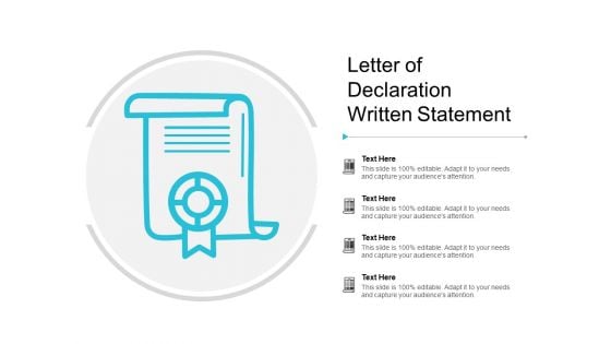 Letter Of Declaration Written Statement Ppt PowerPoint Presentation Outline Example Introduction