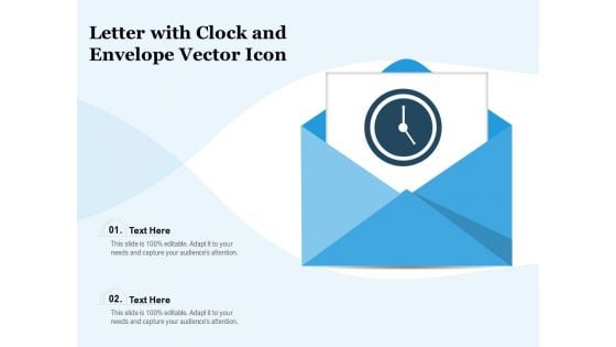 Letter With Clock And Envelope Vector Icon Ppt PowerPoint Presentation Gallery Sample PDF