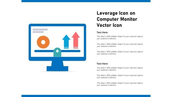 Leverage Icon On Computer Monitor Vector Icon Ppt PowerPoint Presentation Pictures Graphics PDF