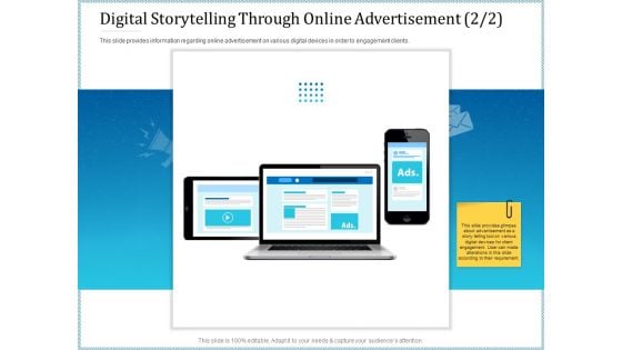 Leveraged Client Engagement Digital Storytelling Through Online Advertisement Order Icons PDF