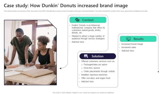 Leveraging Market Penetration For Increased Awareness Case Study How Dunkin Donuts Template PDF